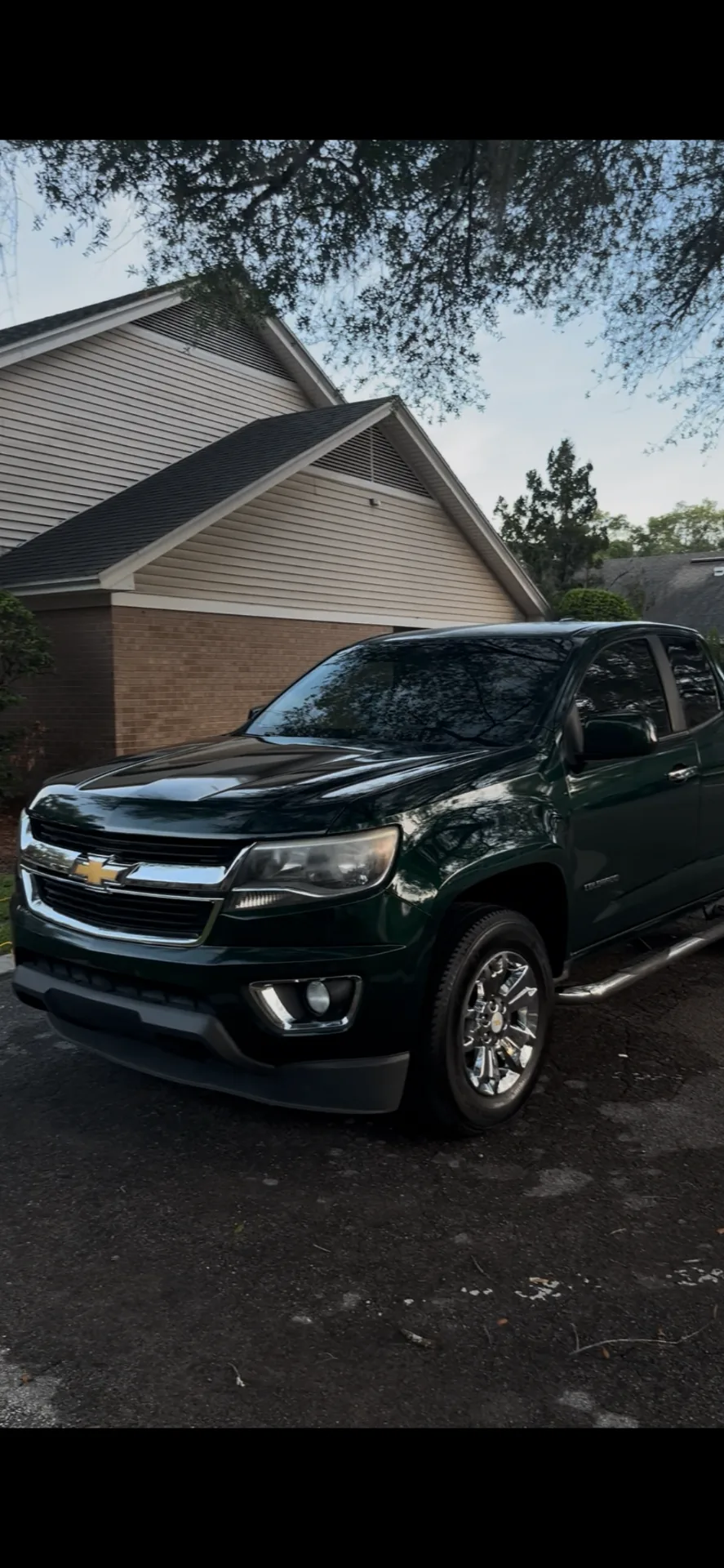 Dark green truck after a premium exterior wash in Citrus County, FL